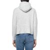 Lucky Brand Women’s Pullover Ribbed Hoodie (7gg)(Heather Grey)