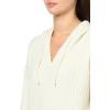 Lucky Brand Women’s Pullover Ribbed Hoodie (7gg)(Marshmallow)