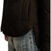 Lucky Brand Women’s Quilted Jacket with Ribbed Collar(Black)