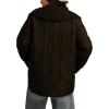 Lucky Brand Women’s Quilted Jacket with Ribbed Collar(Black)
