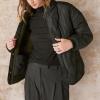 Lucky Brand Women’s Reversible Mixed Media Faux Shearling Jacket(Olive Multi)