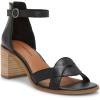 Lucky Brand Women’s Sarwa Ankle Strap Sandal Heeled(Black)