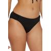 Lucky Brand Womens Sea of Love Shirred Hipster Bikini Bottom, Cheeky Coverage, Swimwear Separates for Women(Black)