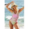 Lucky Brand Women’s Seville Maillot One Piece Swimsuit, Adjustable, Bathing Suits(Multicolor)
