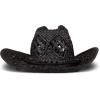 Lucky Brand Womens Straw Cowboy Hat | Western | Woven | Wide Brim | Adjustable | Breathable | Straw | Sun Protection(Woven Straw – Black)