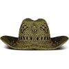 Lucky Brand Womens Straw Cowboy Hat | Western | Woven | Wide Brim | Adjustable | Breathable | Straw | Sun Protection(Woven Straw – Olive)