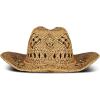 Lucky Brand Womens Straw Cowboy Hat | Western | Woven | Wide Brim | Adjustable | Breathable | Straw | Sun Protection(Woven Straw – Tan)