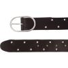 Lucky Brand Women’s Studded Leather Belt | Stylish | Classic | Modern | Jeans | Pants | Skirt | Dress(Center Bar Studded – Black)