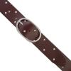 Lucky Brand Women’s Studded Leather Belt | Stylish | Classic | Modern | Jeans | Pants | Skirt | Dress(Center Bar Studded – Brown)