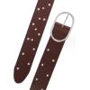 Lucky Brand Women’s Studded Leather Belt | Stylish | Classic | Modern | Jeans | Pants | Skirt | Dress(Center Bar Studded – Brown)