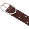 Lucky Brand Women’s Studded Leather Belt | Stylish | Classic | Modern | Jeans | Pants | Skirt | Dress(Center Bar Studded – Brown)