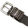 Lucky Brand Women’s Studded Leather Belt | Stylish | Classic | Modern | Jeans | Pants | Skirt | Dress(Multiple Keeper Stud Trim – Black)