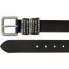 Lucky Brand Women’s Studded Leather Belt | Stylish | Classic | Modern | Jeans | Pants | Skirt | Dress(Multiple Keeper Stud Trim – Black)