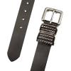 Lucky Brand Women’s Studded Leather Belt | Stylish | Classic | Modern | Jeans | Pants | Skirt | Dress(Multiple Keeper Stud Trim – Black)