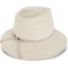 Lucky Brand Women’s Summer Straw Wide Brim Boater Panama Adjustable Hat (One Size Fits Most), Leather Tie-Cream