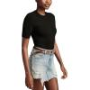 Lucky Brand Women’s Sweater Tee(Dark Black)