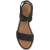 Lucky Brand Women’s Thimba Wedge Sandal(Black)