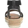 Lucky Brand Women’s Thimba Wedge Sandal(Black)