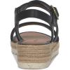Lucky Brand Women’s Trianna Wedge Sandal(Smooth Black)