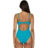 Lucky Brand Women’s Valencia One Piece Swimsuit, Plunge V-Neck, Bathing Suits(Ocean)