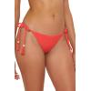 Lucky Brand Women’s Valencia Tie Side Bikini Bottom, Cheeky Coverage, Swimwear Separates(Coral)