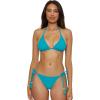 Lucky Brand Women’s Valencia Tie Side Bikini Bottom, Cheeky Coverage, Swimwear Separates(Ocean)