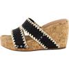 Lucky Brand Women’s Vickta Wedge Sandal(Black)