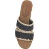 Lucky Brand Women’s Vickta Wedge Sandal(Black Woven)
