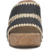Lucky Brand Women’s Vickta Wedge Sandal(Black Woven)