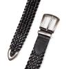 Lucky Brand Women’s Western-Inspired Leather Belt | Classic | American Heritage | Casual | Vintage | Cowboy(Braided – Black)