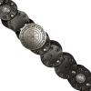 Lucky Brand Women’s Western-Inspired Leather Belt | Classic | American Heritage | Casual | Vintage | Cowboy(Grommet Concho – Black)