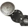 Lucky Brand Women’s Western-Inspired Leather Belt | Classic | American Heritage | Casual | Vintage | Cowboy(Grommet Concho – Black)
