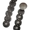 Lucky Brand Women’s Western-Inspired Leather Belt | Classic | American Heritage | Casual | Vintage | Cowboy(Grommet Concho – Black)