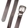 Lucky Brand Women’s Western-Inspired Leather Belt | Classic | American Heritage | Casual | Vintage | Cowboy(Studded Leather – Brown)