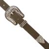 Lucky Brand Women’s Western-Inspired Leather Belt | Classic | American Heritage | Casual | Vintage | Cowboy(Suede Western – Olive)