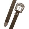 Lucky Brand Women’s Western-Inspired Leather Belt | Classic | American Heritage | Casual | Vintage | Cowboy(Suede Western – Olive)
