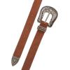 Lucky Brand Women’s Western-Inspired Leather Belt | Classic | American Heritage | Casual | Vintage | Cowboy(Suede Western – Tan)