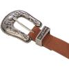 Lucky Brand Women’s Western-Inspired Leather Belt | Classic | American Heritage | Casual | Vintage | Cowboy(Suede Western – Tan)