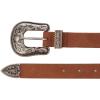 Lucky Brand Women’s Western-Inspired Leather Belt | Classic | American Heritage | Casual | Vintage | Cowboy(Suede Western – Tan)
