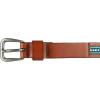 Lucky Brand Women’s Western-Inspired Leather Belt | Classic | American Heritage | Casual | Vintage | Cowboy(Turquoise Beaded – Tan)