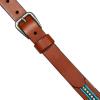 Lucky Brand Women’s Western-Inspired Leather Belt | Classic | American Heritage | Casual | Vintage | Cowboy(Turquoise Beaded – Tan)