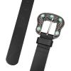 Lucky Brand Women’s Western-Inspired Leather Belt | Classic | American Heritage | Casual | Vintage | Cowboy(Turquoise Stud – Black)