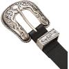 Lucky Brand Women’s Western-Inspired Leather Belt | Classic | American Heritage | Casual | Vintage | Cowboy(Western Buckle and Tip – Black)