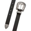 Lucky Brand Women’s Western-Inspired Leather Belt | Classic | American Heritage | Casual | Vintage | Cowboy(Western Buckle and Tip – Black)