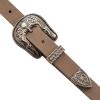 Lucky Brand Women’s Western-Inspired Leather Belt | Classic | American Heritage | Casual | Vintage | Cowboy(Western Buckle and Tip – Sand)