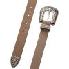 Lucky Brand Women’s Western-Inspired Leather Belt | Classic | American Heritage | Casual | Vintage | Cowboy(Western Buckle and Tip – Sand)