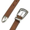 Lucky Brand Women’s Western-Inspired Leather Belt | Classic | American Heritage | Casual | Vintage | Cowboy(Western Suede – Cognac)