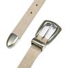 Lucky Brand Women’s Western-Inspired Leather Belt | Classic | American Heritage | Casual | Vintage | Cowboy(Western Suede – Distressed White)