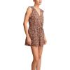Lucky Brand Womens Women’s Cinched Floral Romper(Peach Whip Multi)