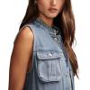 Lucky Brand Womens Women’s Denim Utility Vest